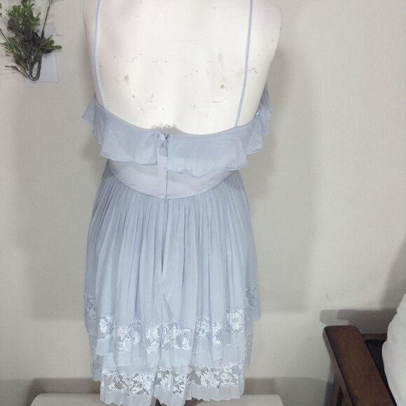 French Connection Adanna Pleat Lace Jersey Dress - Picture 4 of 8